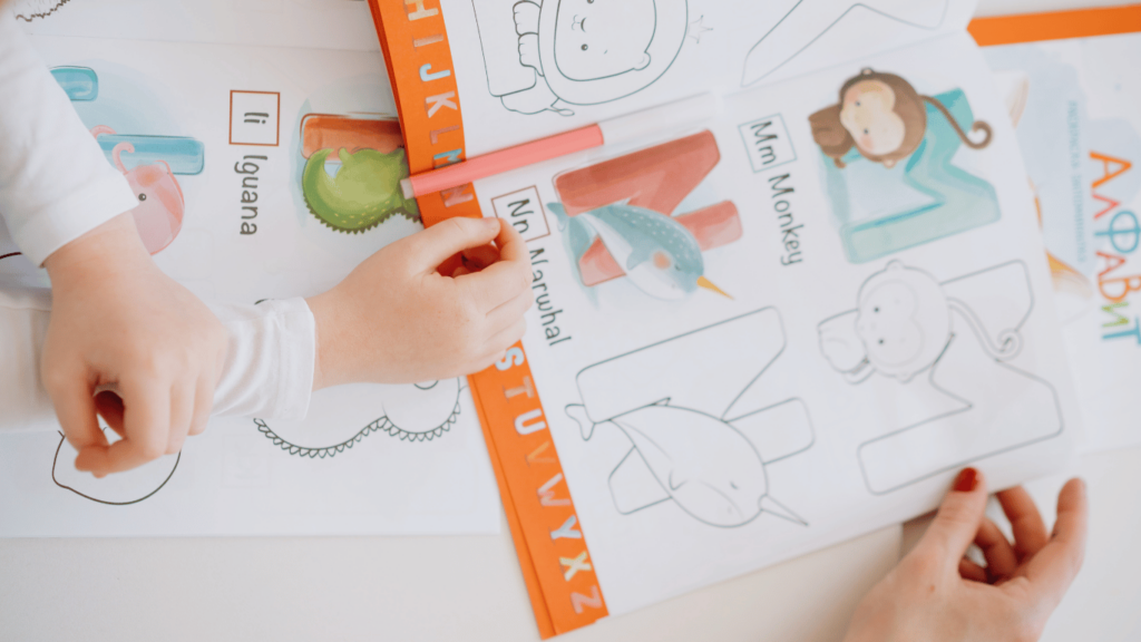 children reading books